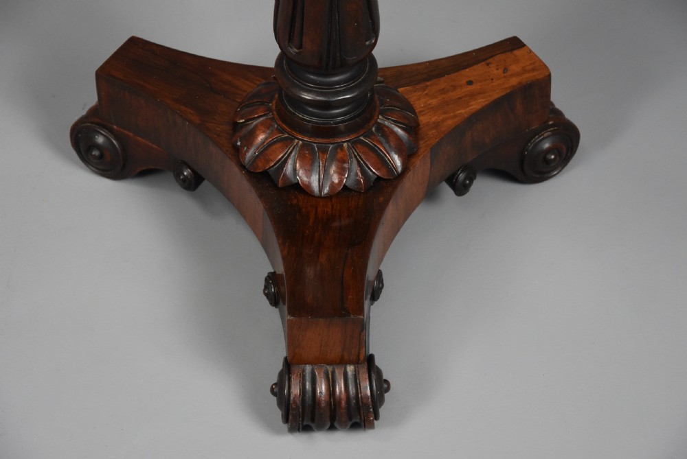 19th century rosewood table with octagonal polished slate top with inlaid Taj Mahal design View X