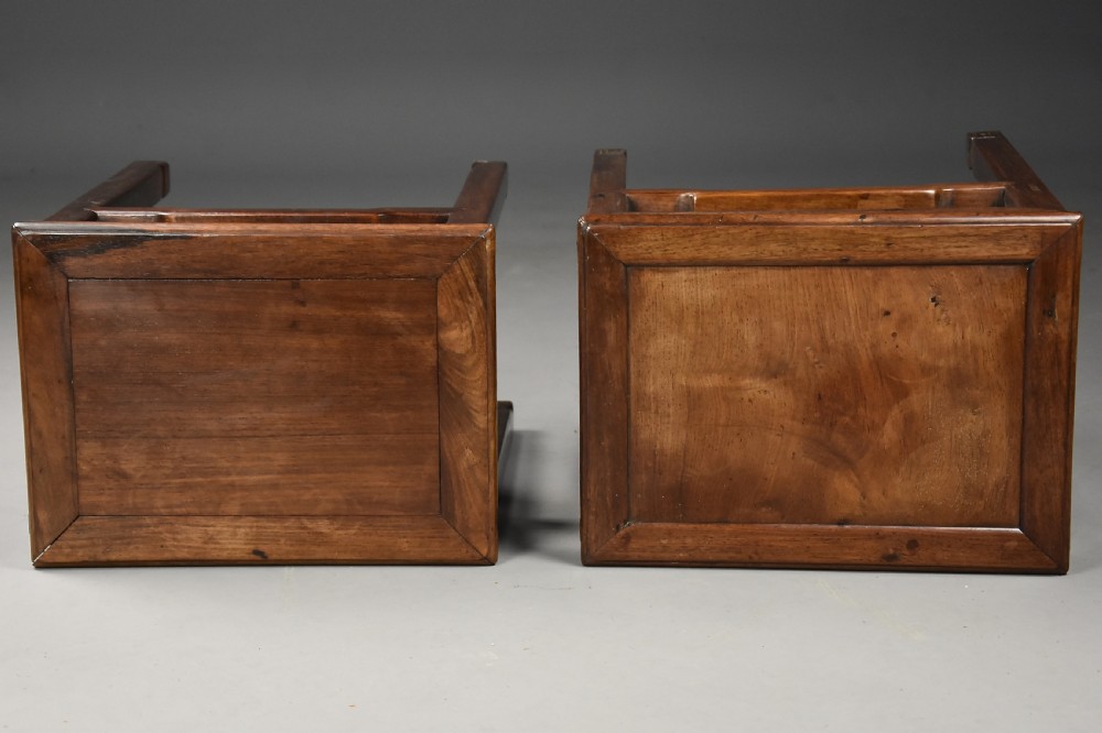 Near pair of late 19th century Chinese Ming style lamp tables or stands  View X