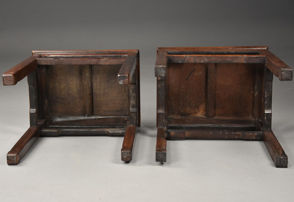 Near pair of late 19th century Chinese Ming style lamp tables or stands  View XI
