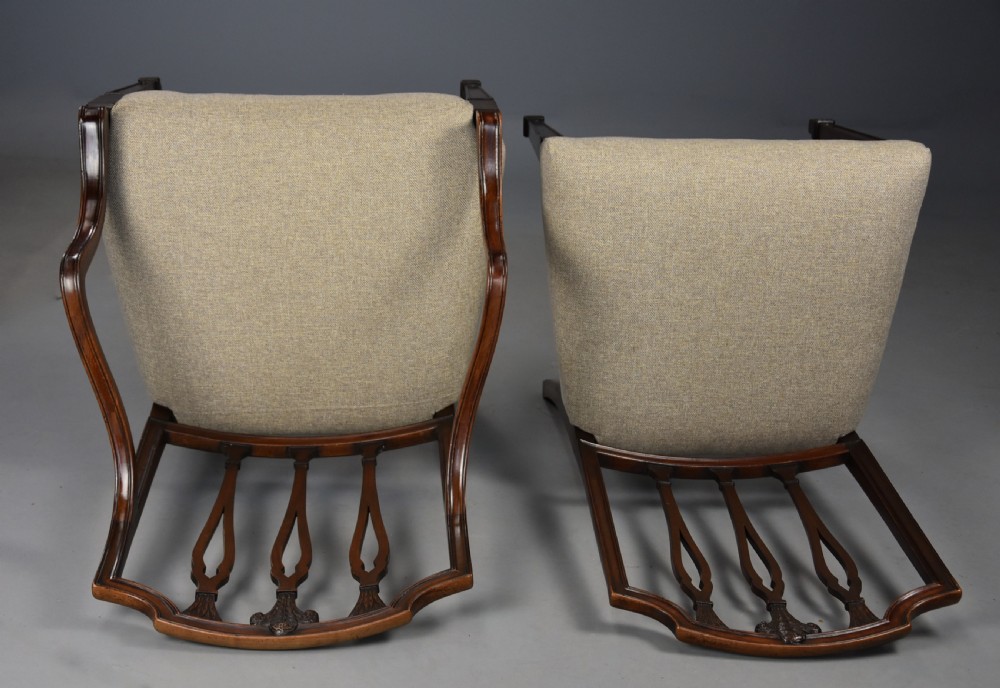An elegant set of eight late 18th century Sheraton mahogany dining chairs of fine original patina View XIII