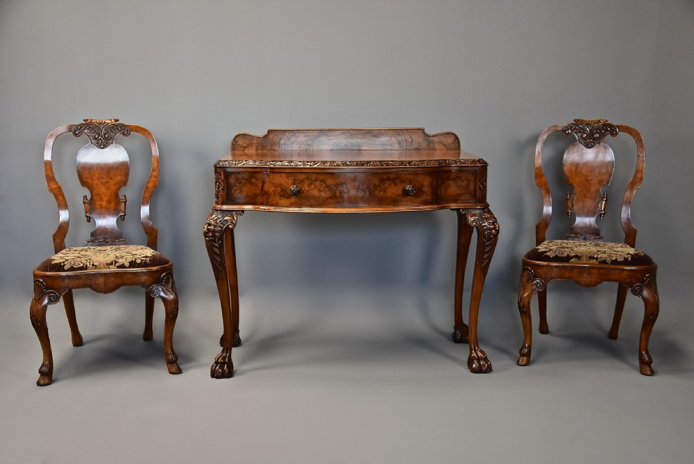 Superb quality early 20th century walnut dining suite/table & chairs in the manner of ‘Waring & Gillow’ View VIII