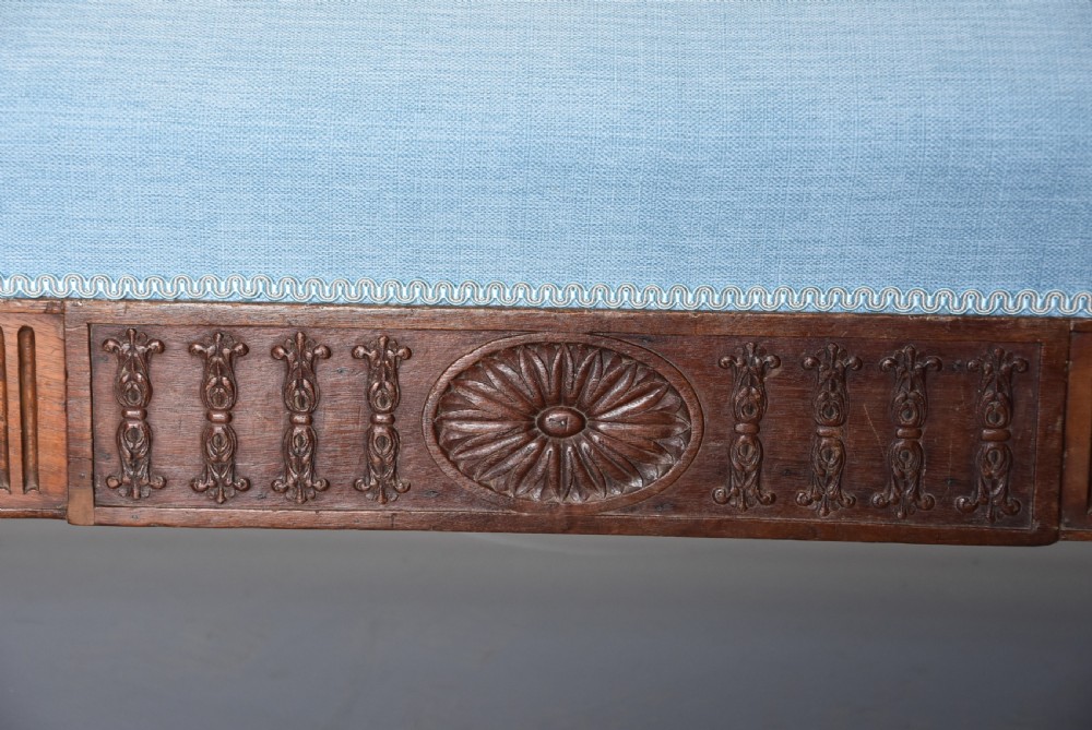 Rare late 18th century walnut Italian sofa (canape) of Neoclassical design View XII
