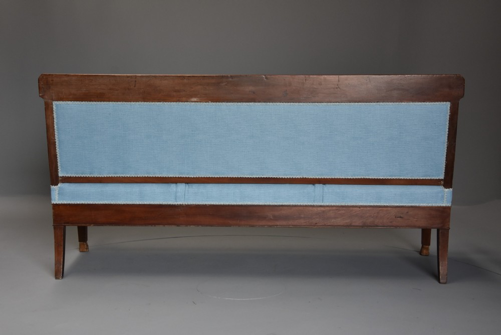Rare late 18th century walnut Italian sofa (canape) of Neoclassical design View XIII