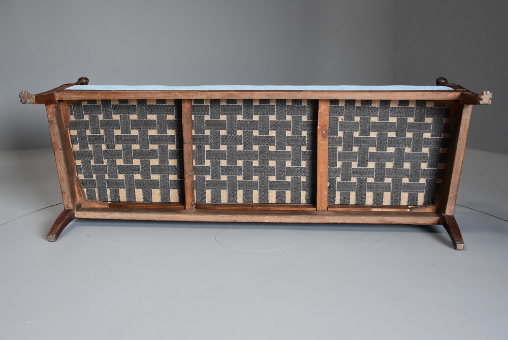 Rare late 18th century walnut Italian sofa (canape) of Neoclassical design View XIV