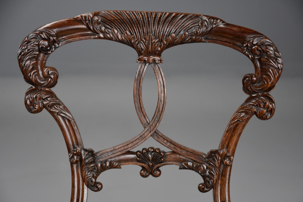Superb quality early 19thc set of four rosewood chairs of Indian influence View VII