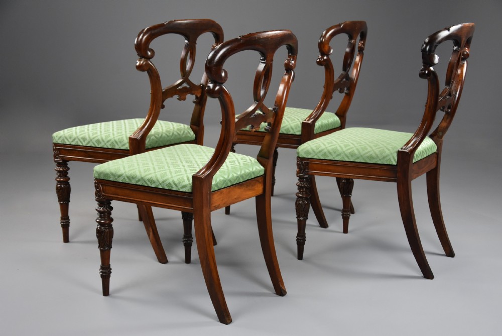 Superb quality early 19thc set of four rosewood chairs of Indian influence View XVI