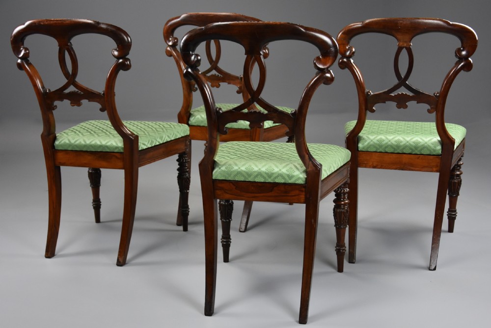 Superb quality early 19thc set of four rosewood chairs of Indian influence View XVII