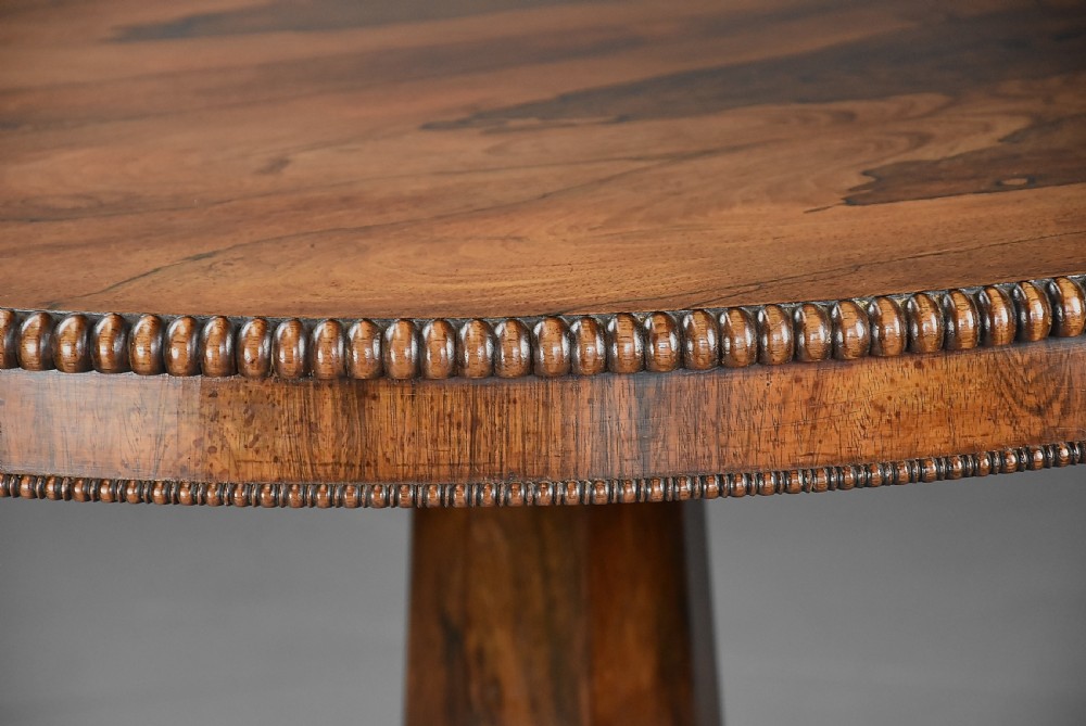 Fine quality William IV rosewood breakfast tilt top table with wonderful patina View VIII