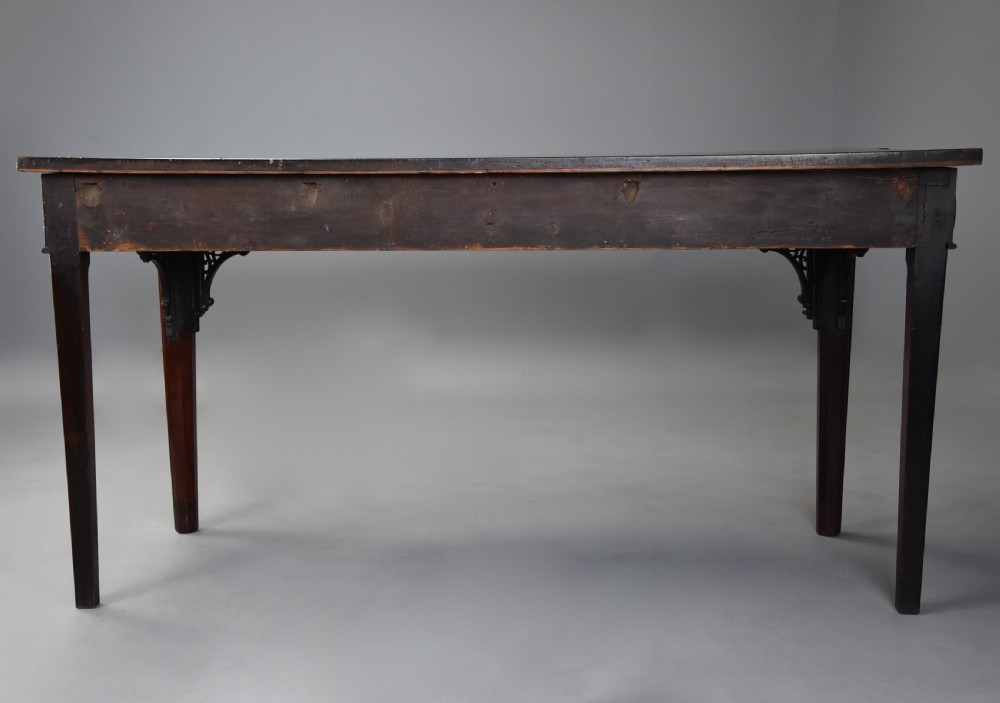 Late 19th century mahogany serpentine shaped serving or side table in the Adam style of fine patina View XIII