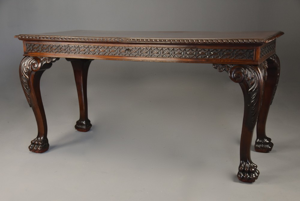 Late 19th century mahogany side table by Edwards & Roberts of bold proportions View III
