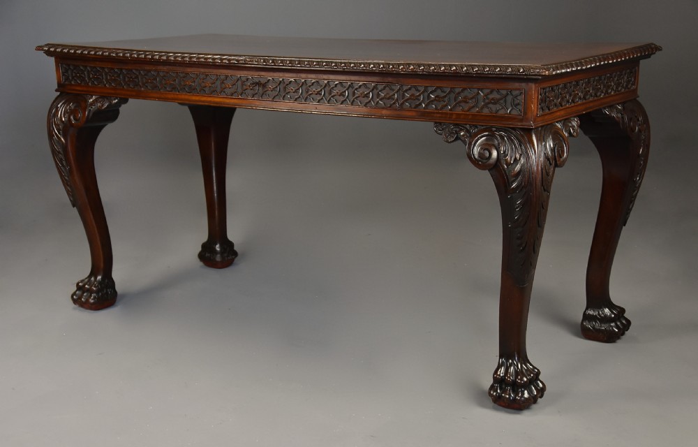 Late 19th century mahogany side table by Edwards & Roberts of bold proportions View IV