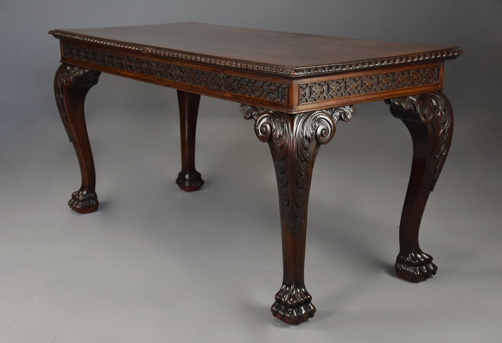 Late 19th century mahogany side table by Edwards & Roberts of bold proportions View V