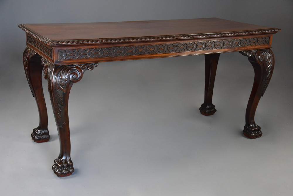Late 19th century mahogany side table by Edwards & Roberts of bold proportions View VI