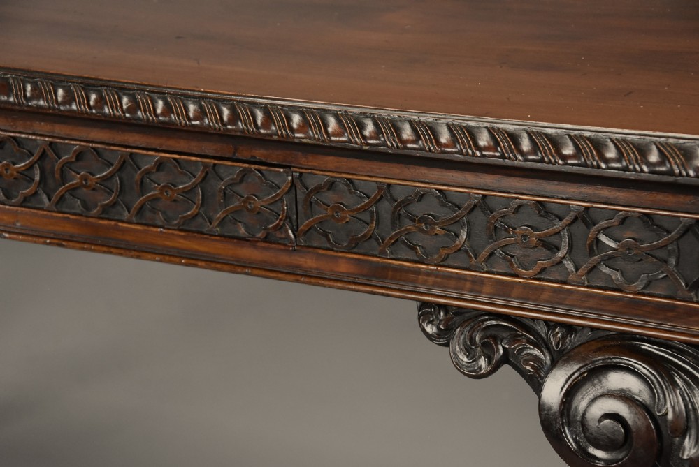 Late 19th century mahogany side table by Edwards & Roberts of bold proportions View VIII