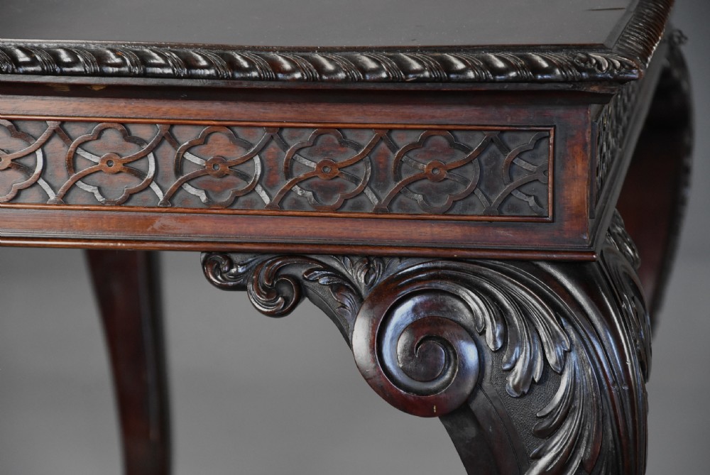 Late 19th century mahogany side table by Edwards & Roberts of bold proportions View XIII