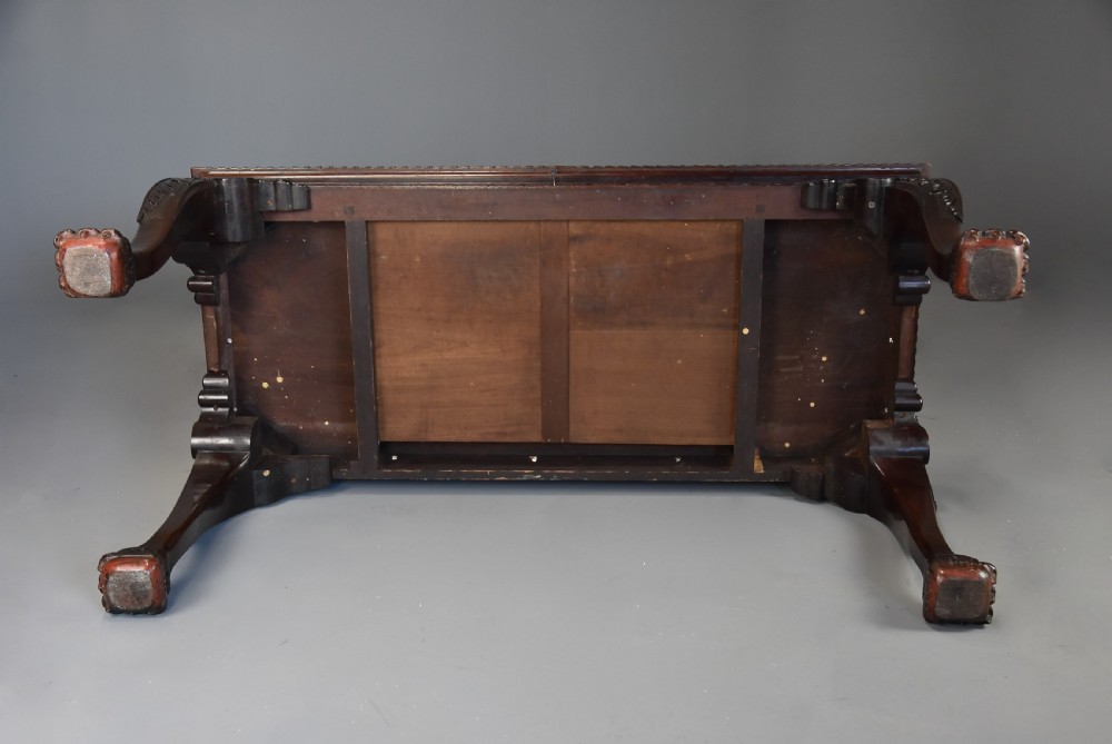 Late 19th century mahogany side table by Edwards & Roberts of bold proportions View XVI