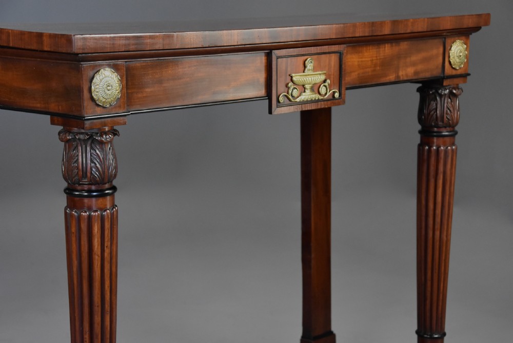 Fine quality pair of Regency mahogany console tables View IX