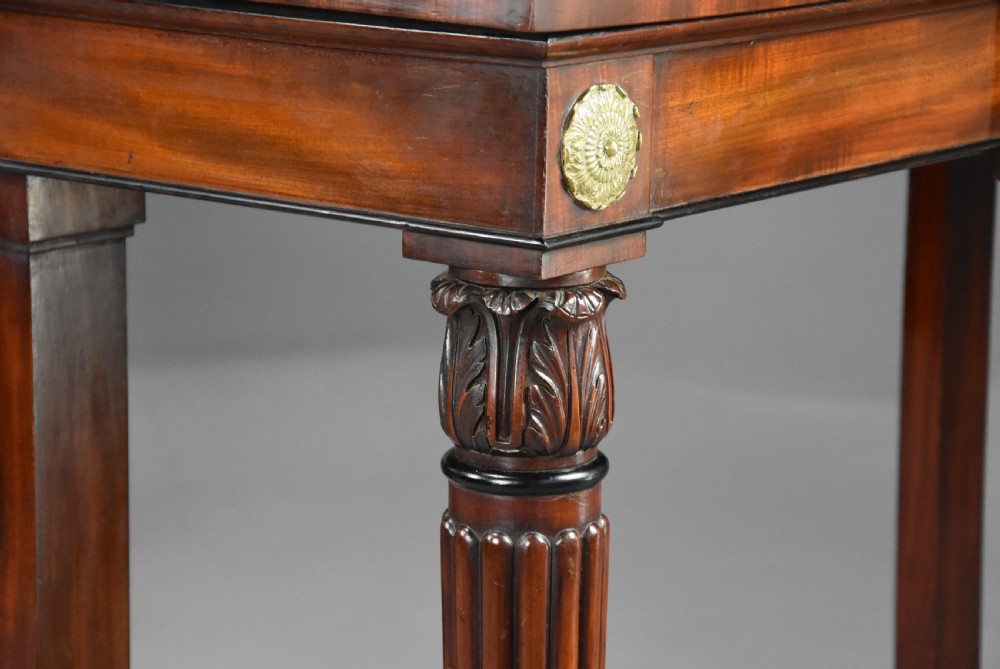 Fine quality pair of Regency mahogany console tables View XI