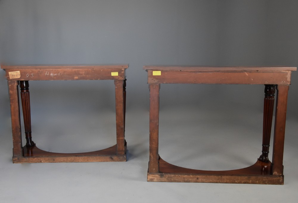 Fine quality pair of Regency mahogany console tables View XVII