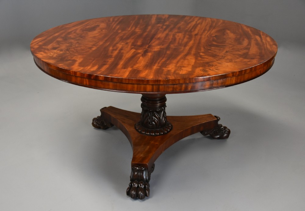 Early 19th century William IVth mahogany breakfast table of excellent patina