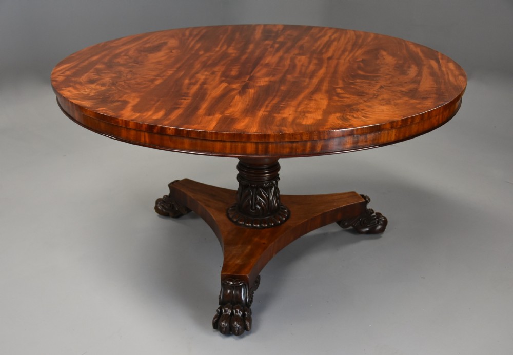 Early 19th century William IVth mahogany breakfast table of excellent patina View VI
