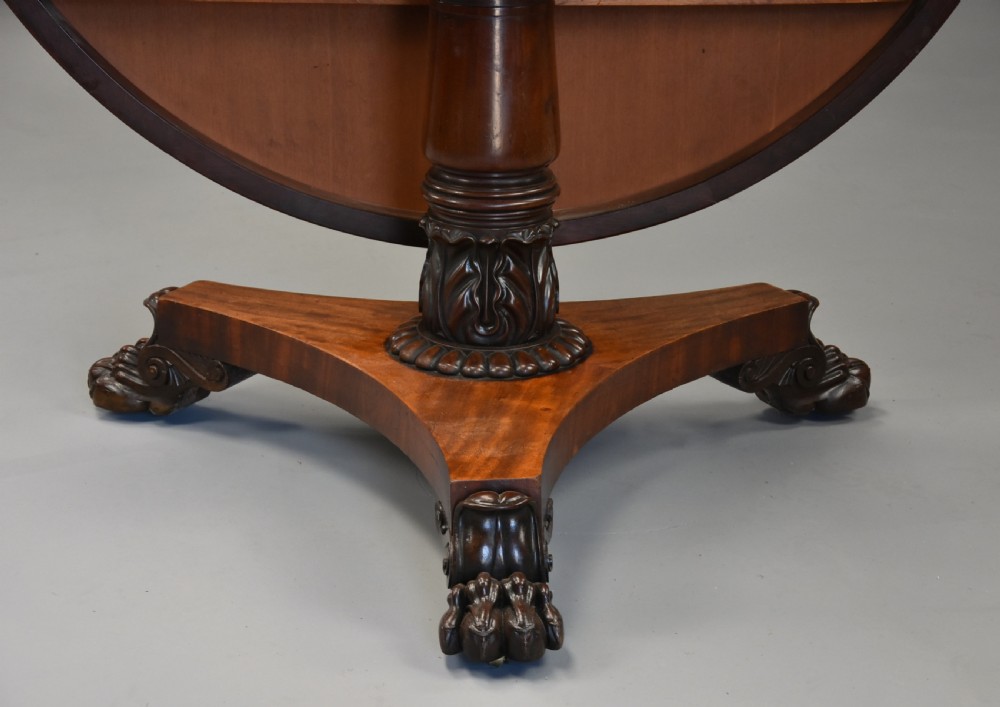 Early 19th century William IVth mahogany breakfast table of excellent patina View X