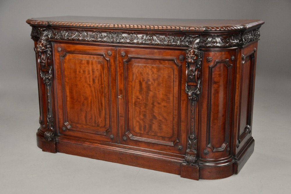 Mid 19th century exhibition quality Renaissance style mahogany cabinet stamped ‘Holland & Sons’