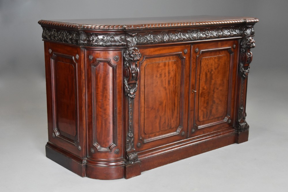 Mid 19th century exhibition quality Renaissance style mahogany cabinet stamped ‘Holland & Sons’ View V