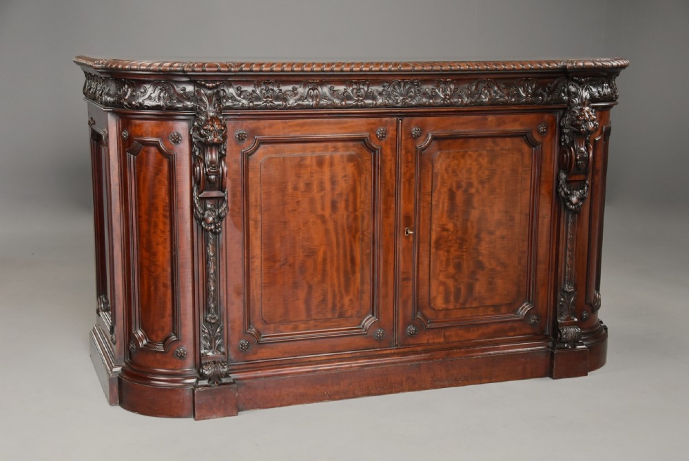Mid 19th century exhibition quality Renaissance style mahogany cabinet stamped ‘Holland & Sons’ View VI