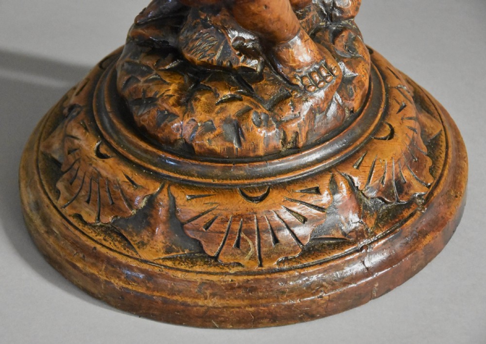 Charming highly decorative late 19th century Venetian carved pine putto and shell Grotto stool View XIII