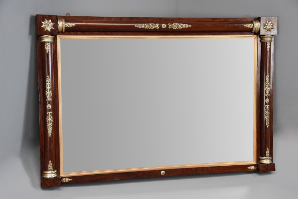 Fine quality early 19th century Regency rosewood overmantle mirror View III
