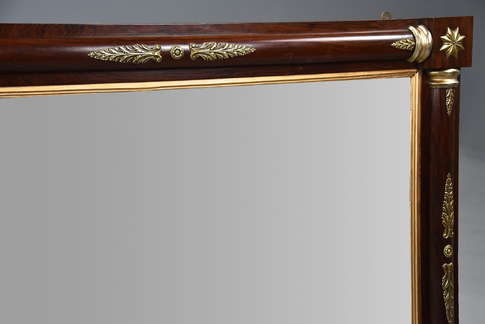 Fine quality early 19th century Regency rosewood overmantle mirror View V