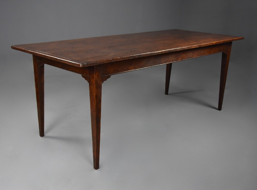 Large late 19thc Arts & Crafts oak farmhouse table of good patina View IV