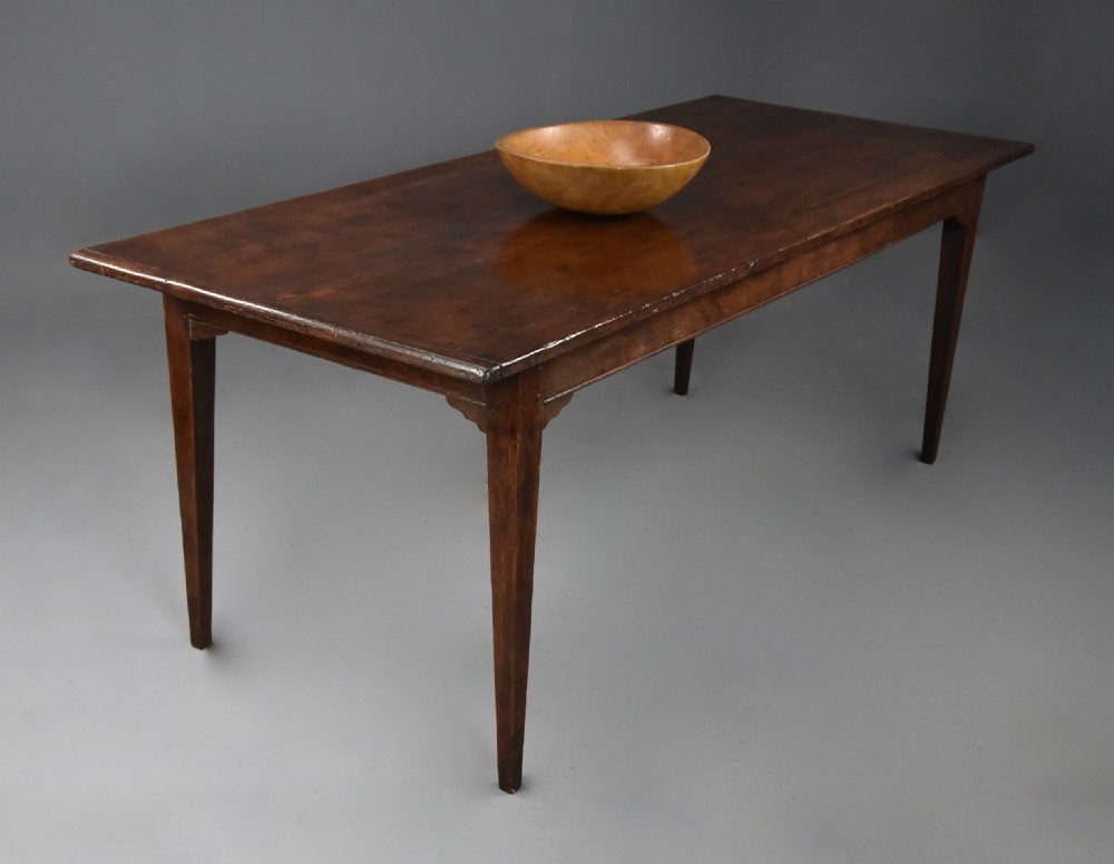 Large late 19thc Arts & Crafts oak farmhouse table of good patina View V