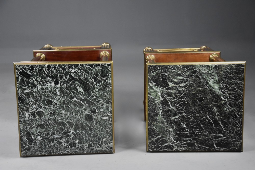 Pair of fine quality late 19th century French Directoire style bedside cabinets View VII