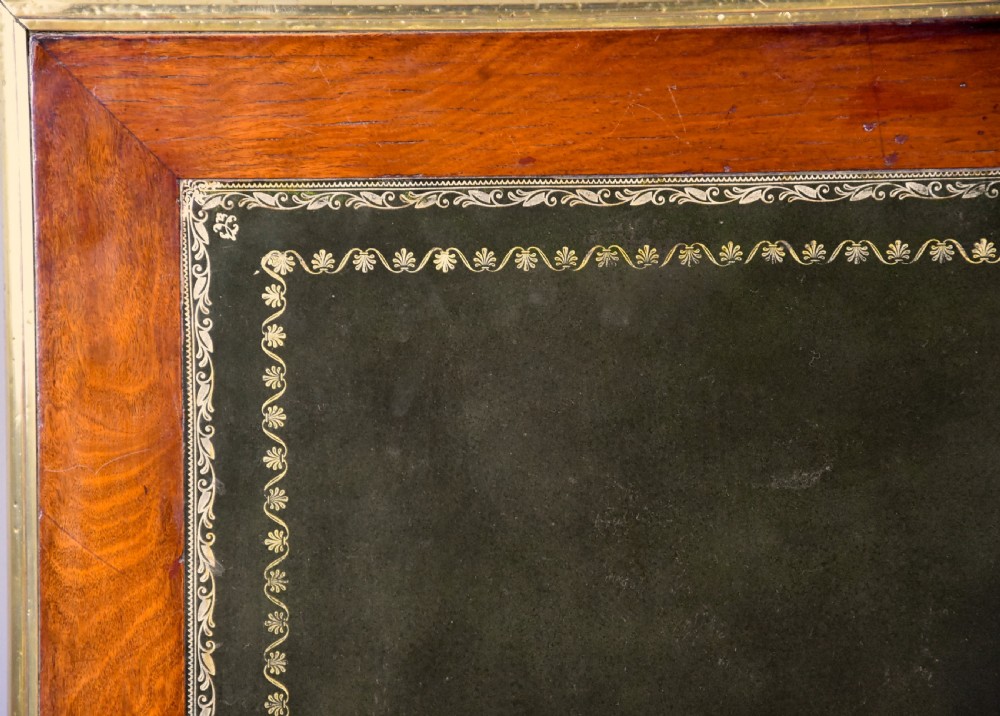 Late 19th century French mahogany partners desk in the Directoire style View XVII