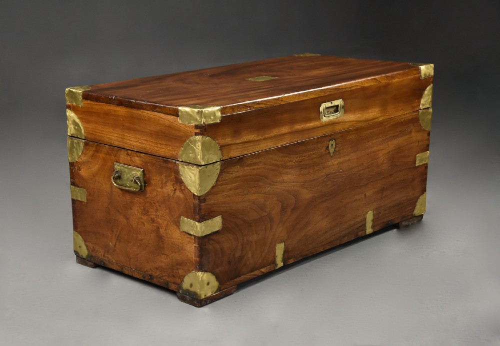 Late 19th century camphor wood travelling trunk of good patina View IV