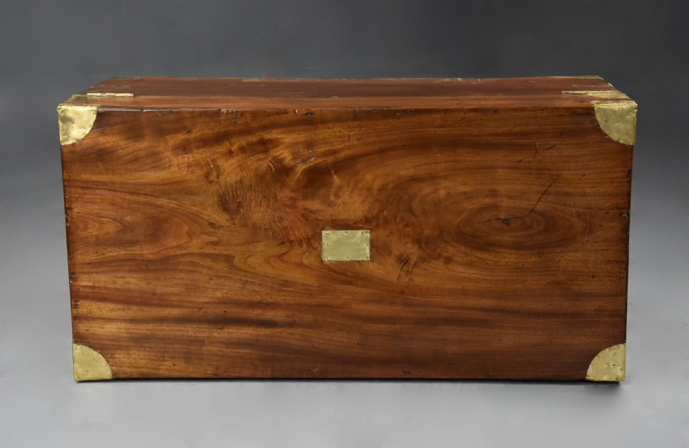 Late 19th century camphor wood travelling trunk of good patina View VIII