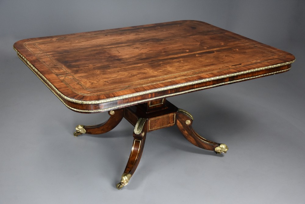 Fine quality early 19th century Regency rosewood breakfast table of exceptional patina View II