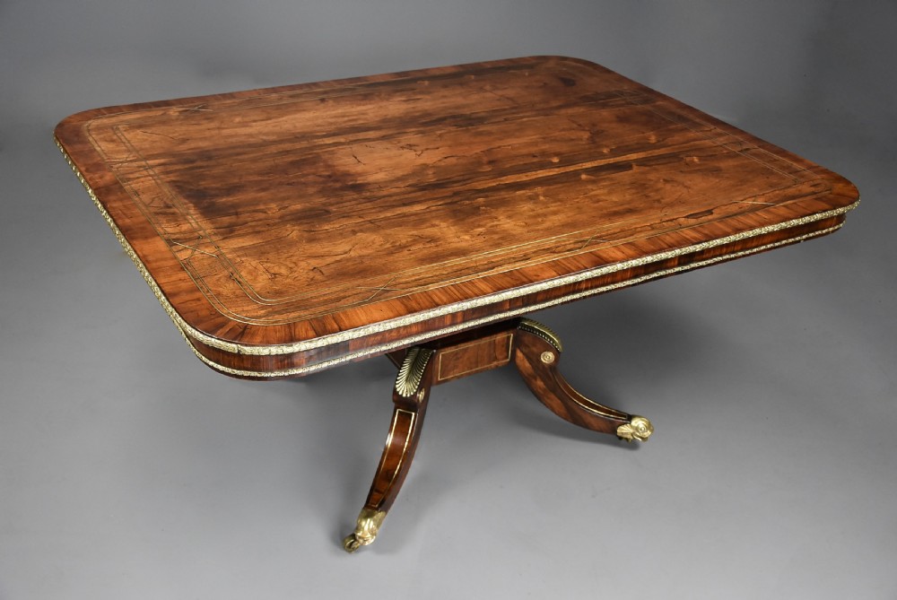 Fine quality early 19th century Regency rosewood breakfast table of exceptional patina View V