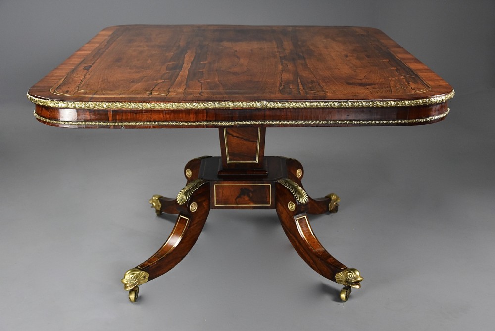 Fine quality early 19th century Regency rosewood breakfast table of exceptional patina View VII