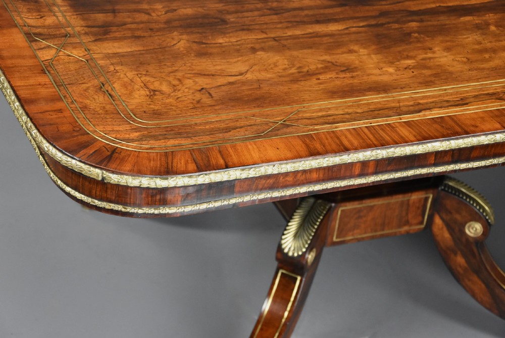 Fine quality early 19th century Regency rosewood breakfast table of exceptional patina View IX