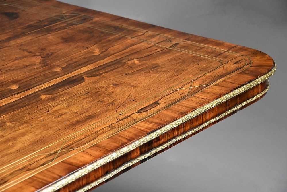 Fine quality early 19th century Regency rosewood breakfast table of exceptional patina View X