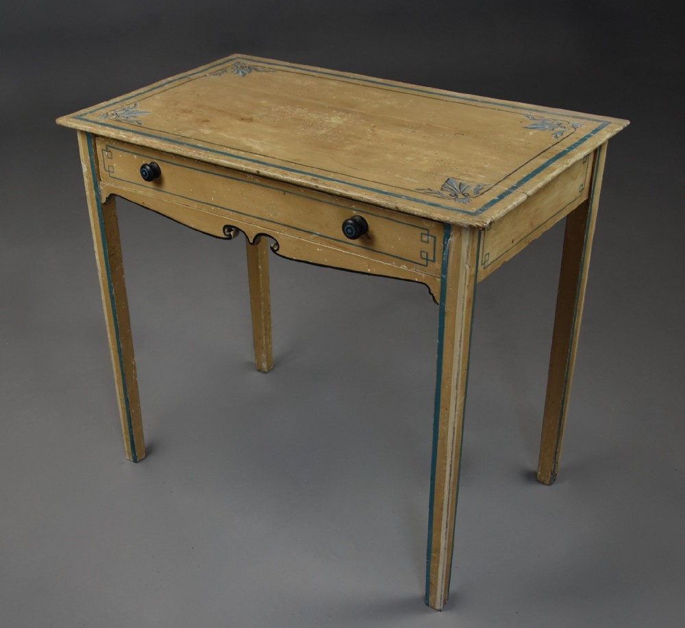 Rare early 19th century pine side table with original paintwork