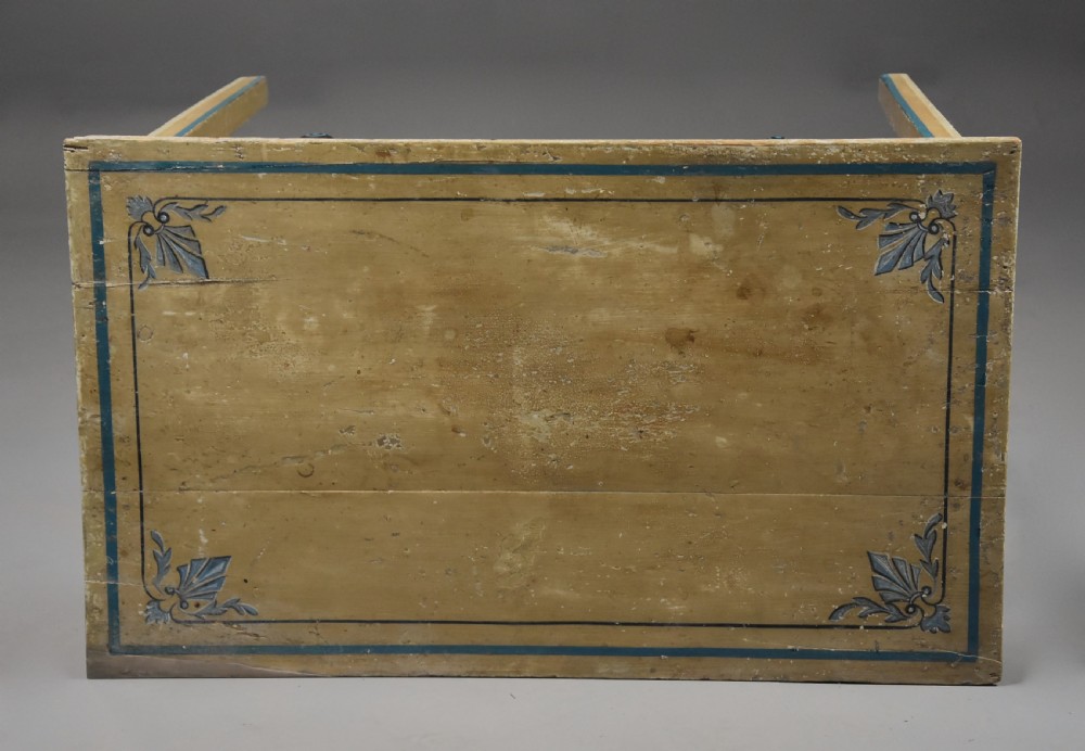 Rare early 19th century pine side table with original paintwork View XII