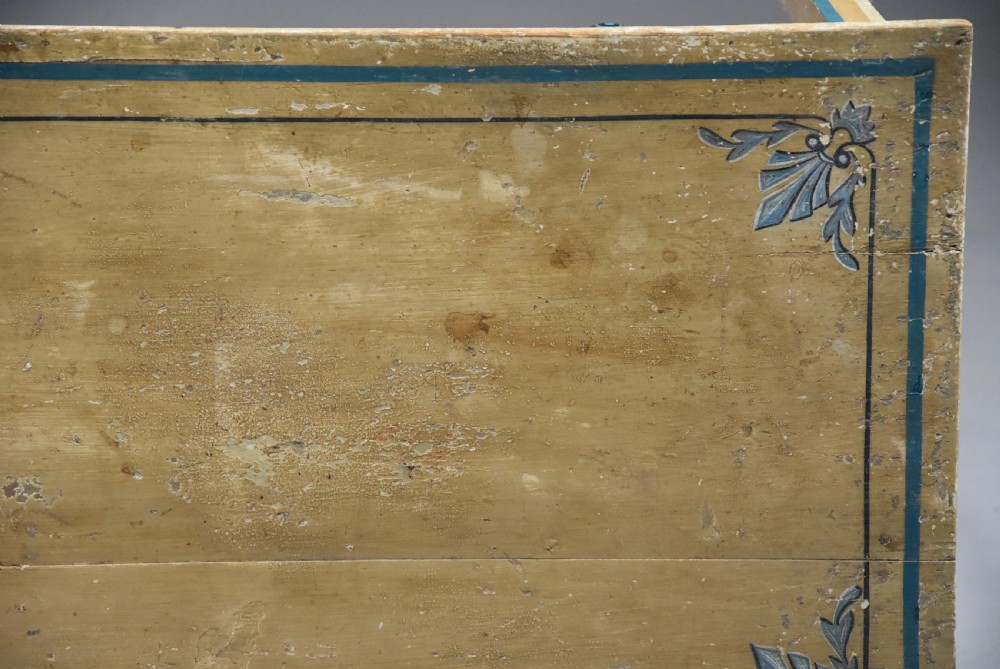 Rare early 19th century pine side table with original paintwork View XIII