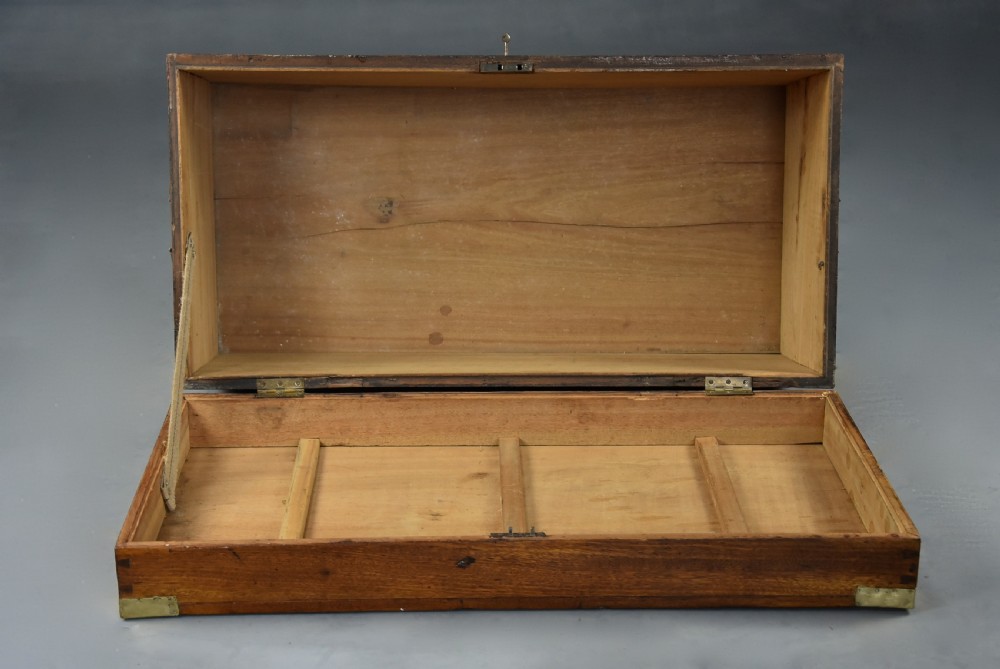 Late 19th century camphor wood travelling trunk of good patina View VIII