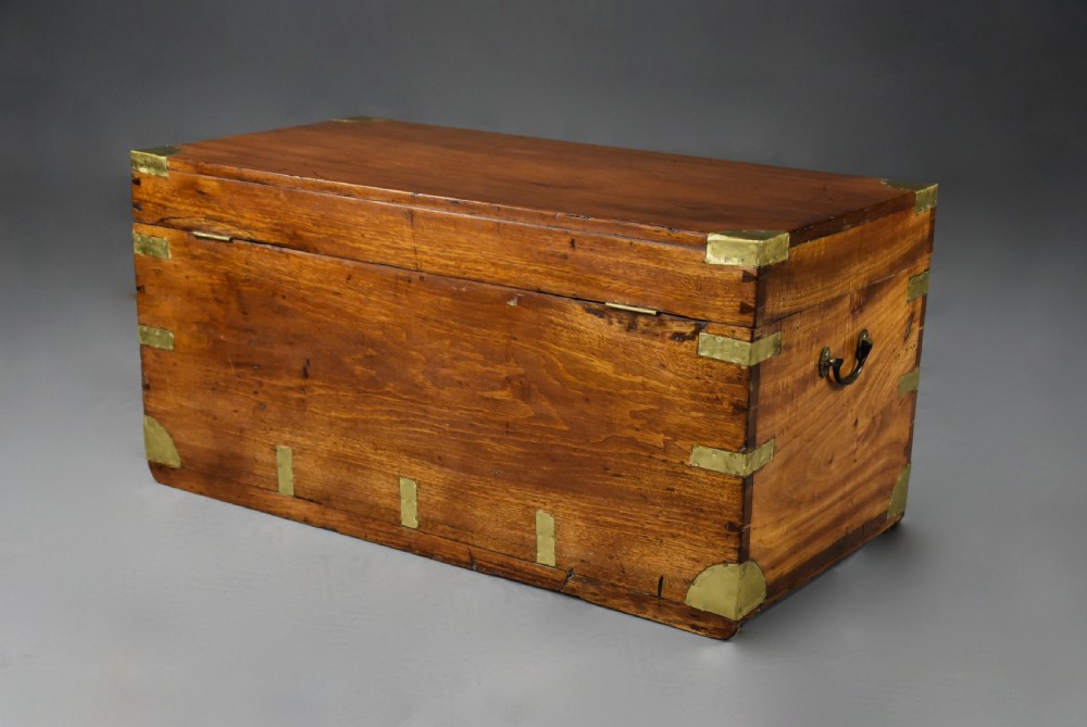 Late 19th century camphor wood travelling trunk of good patina View XI