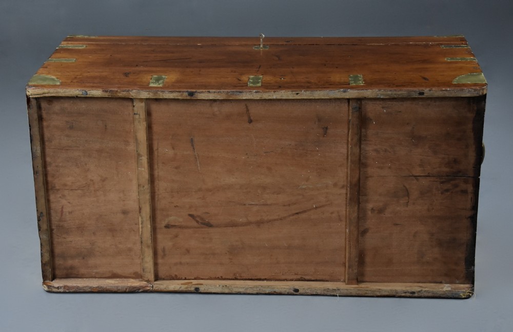 Late 19th century camphor wood travelling trunk of good patina View XII