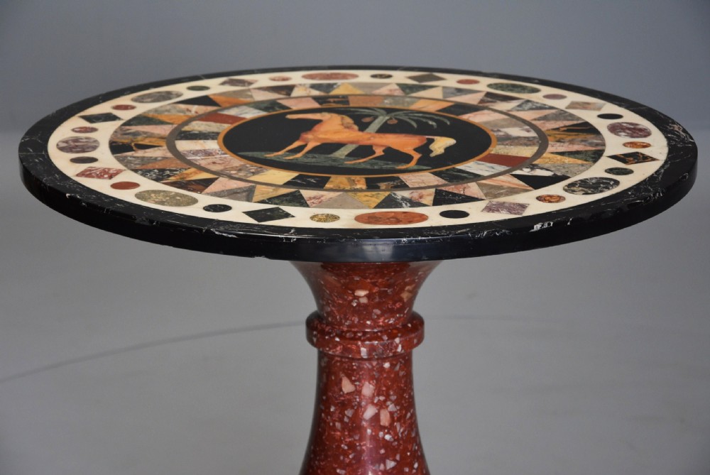 Superb quality mid 19th century Maltese pietre dure marble centre table attributed to Joseph Darmanin & Sons View III